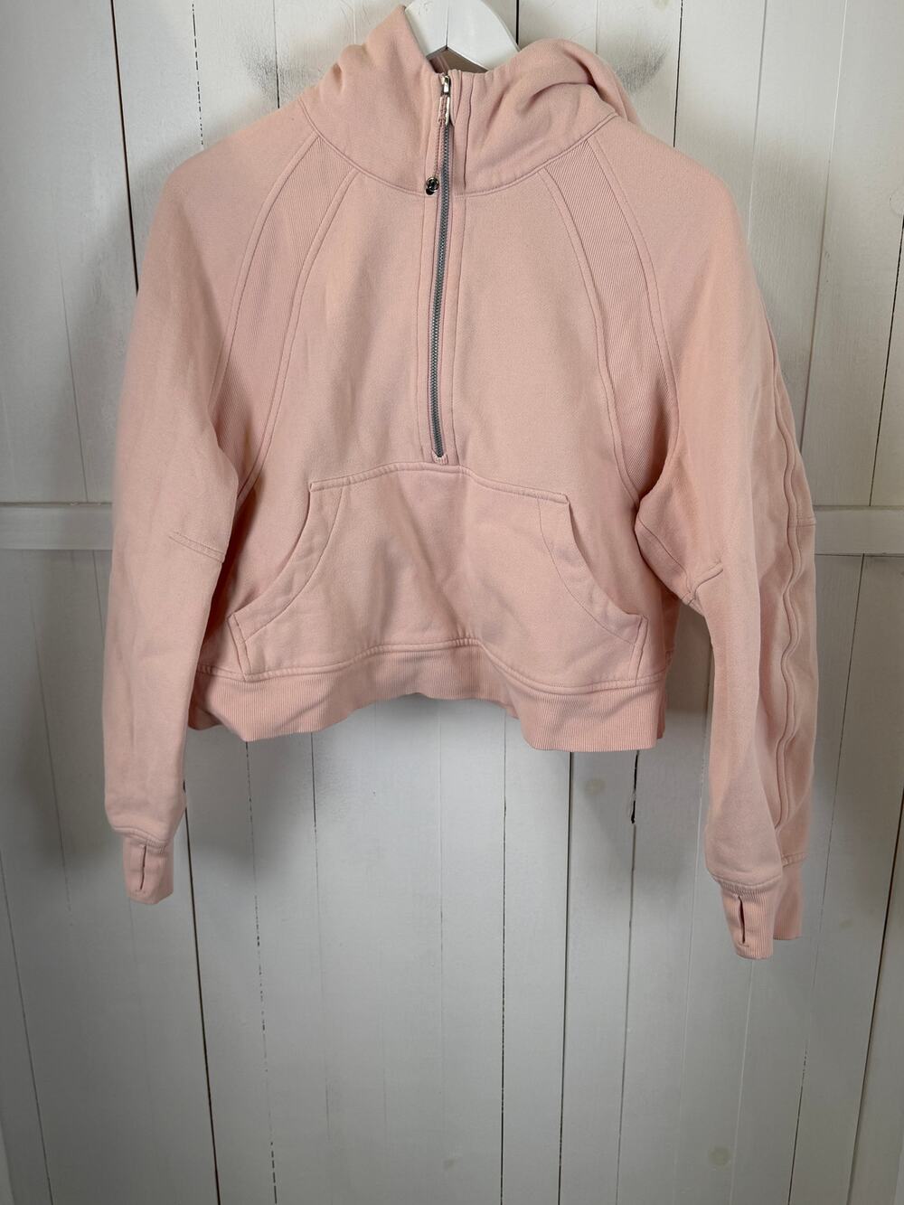 Lululemon Pink Cotton Pullover Hoodie Women’s Size M
